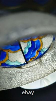 ADRIAN MAZOYER (1887-1950) Vase en verre émaillé Art déco français des années 1930