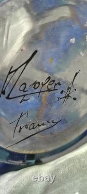 ADRIAN MAZOYER (1887-1950) Vase en verre émaillé Art déco français des années 1930