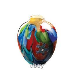 Accent Plus VASE EN VERRE D'ART FANTASIA FLORALE