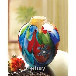 Accent Plus VASE EN VERRE D'ART FANTASIA FLORALE