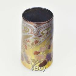 Antique Art Nouveau Français Iridescent Vase En Verre Par Amédée De Caranza