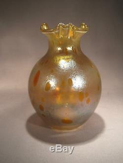 Antique Loetz Art Vase En Verre Astraa Decor Circa. 1900, Époque Kralik Rindskopf Pallme