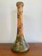 Antique Vase Holly Decor Francois Theodore Legras Acid-eched Glass Orange Signe