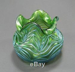 Antiquité Loetz Vase Art Squats En Verre Art Décoré Formosa Décor Ca 1902 Belle Couleur