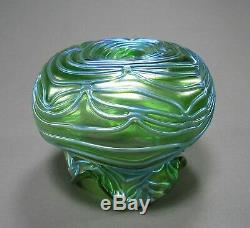 Antiquité Loetz Vase Art Squats En Verre Art Décoré Formosa Décor Ca 1902 Belle Couleur