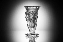 Art Deco Cristal Vendanges Grand Vase Vintage Tchèque Bohème En Verre Cut Main
