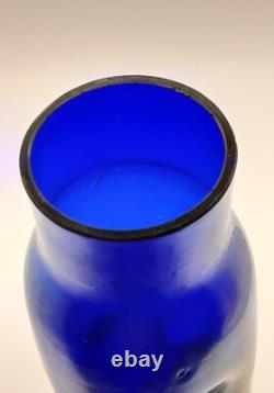 Art Nouveau Josef Rindskopf Söhne Verre d'art Vase marbré iridescent pincé 8.35