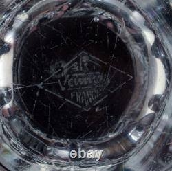 Art Vannes, France. Vase en verre art en cristal. Art Déco. Verre clair.