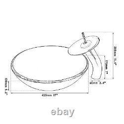 Art britannique Salle de bain Robinet en verre trempé Lavabo Vasque Mélangeur Bol de lavage Toilettes