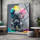 Art Mural Kaws, Art En Verre Trempé, Couleurs Vives, Grand Art Mural, Cadeau Pour Maman.