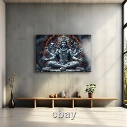 Art mural de Lord Shiva, art mural spirituel, impression sur verre, cadeau de pendaison de crémaillère