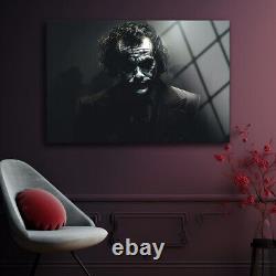 Art mural en verre Joker, Impression sur verre, Cadeau d'anniversaire, Décoration murale, Verrerie