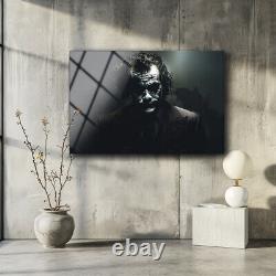 Art mural en verre Joker, Impression sur verre, Cadeau d'anniversaire, Décoration murale, Verrerie