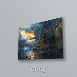 Art mural paysage, art mural nature, art mural en verre trempé, impression sur verre