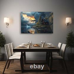 Art mural paysage, art mural nature, art mural en verre trempé, impression sur verre