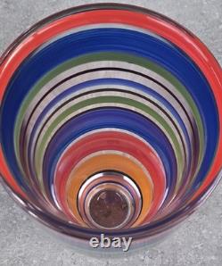 Art pop postmoderne Kosta Boda Suède verre d’art vase Rio Ulrica Hydman Vallien