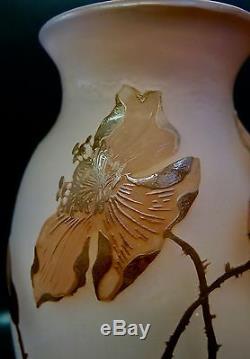 Au Début Du 20ème Siècle Allemand Cameo Art Glass Vase Par Arsall