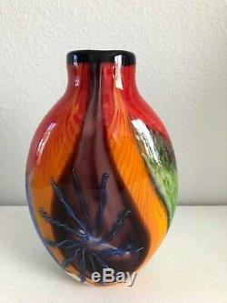 Authentique Vase En Verre De Murano Heavy Oriente Art