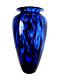 Beau Grand Verre D'art En Style Murano Bleu Cobalt De 13.25 Pouces