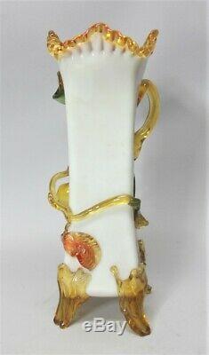 Beaux 13,25 Stevens & Williams Art Glass Vase Mint C. 1900 Anglais Antique