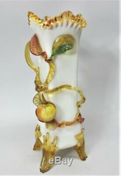 Beaux 13,25 Stevens & Williams Art Glass Vase Mint C. 1900 Anglais Antique