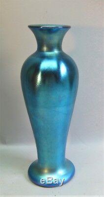 Beaux 13 Steuben Bleu Aurene Art Glass Vase Shape 275 C. Déco Antique Des Années 1930