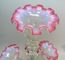 Beaux-era 22,5 6 Victorienne-piece American Art Vase En Verre Épergne C. 1880 Ex Cdn