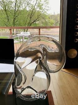 Belle John Bingham Art Moderne Abstrait Verre Sculpture Signée Vase