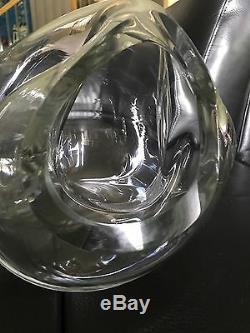 Belle John Bingham Art Moderne Abstrait Verre Sculpture Signée Vase