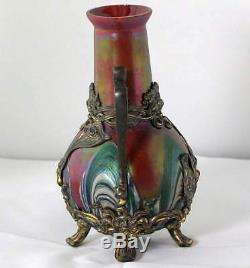 Belle Loetz, Rindskopf, Vase En Plume Dans Un Cadre Art Nouveau