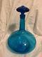 Blenko Art Blue Vase Carafe 14.5 Rare 66 Mid Century 6352 Joel Myers
