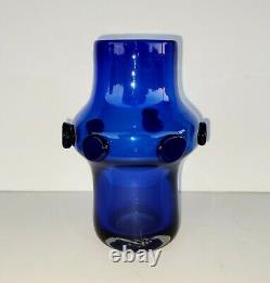 Blenko Vase #5935 Bleu Persan Blob 1959 Fait 1 An Seulement Vintage MID Century
