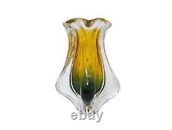 Bohemia Vase En Verre D'art Par Jozef Hospodka Pour Chribska Glassworks, 1960's