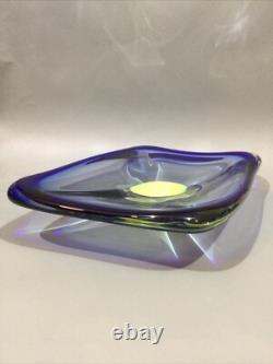 Bol de centre de table en verre d'art de studio