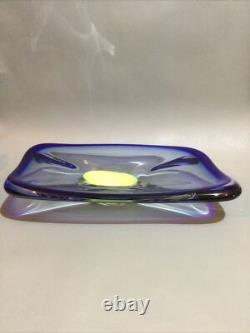 Bol de centre de table en verre d'art de studio