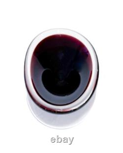 Bol en verre d'art de studio scandinave biomorphe clair et en violet cased du milieu du siècle