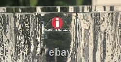 Brutalist MID Century Art Moderne Vase En Verre Tapio Wirkkala Pour Iittala Finlande
