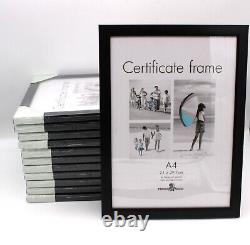 Cadre photo A4 x 48 Cadres d'art pour certificats en gros Noir ou argenté