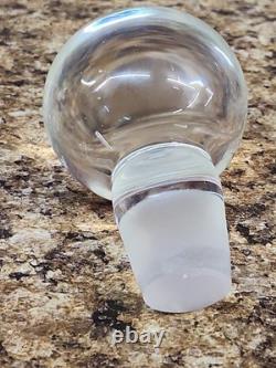 Carafe en verre artistique à plume tirée signée (H L fév. 1980) Houtson Lamp 8,5