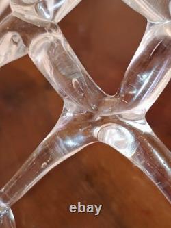 Centre de table en verre Art déco Barovier Murano, grand modèle, 43 x 20 cm, Italie
