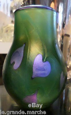 Charles Lotton Coeurs En Verre American Art Studio & Vines Vase En Date 1976