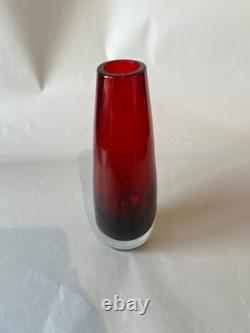 Collection de verre britannique Whitefriars x6 bourgeon goutte d’eau à fossettes ovale tricorn hambone