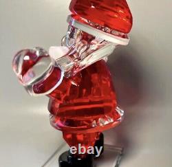 Décor de Noël Santa Claus Figurine en verre d'art de 7 pouces de hauteur avec des détails incroyables - neuf