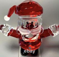 Décor de Noël Santa Claus Figurine en verre d'art de 7 pouces de hauteur avec des détails incroyables - neuf