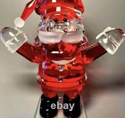 Décor de Noël Santa Claus Figurine en verre d'art de 7 pouces de hauteur avec des détails incroyables - neuf