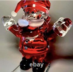 Décor de Noël Santa Claus Figurine en verre d'art de 7 pouces de hauteur avec des détails incroyables - neuf