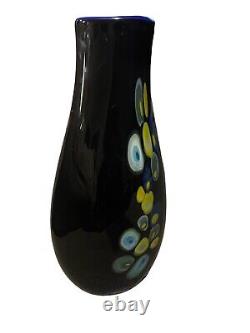 Dehanna Jones Signé 2006 Seattle Studio Art Glass Flat Murrine Vase