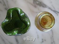 Deux Loetz Art Glass Cabinet Vases (diaspora / Papillon)