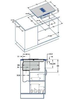 Econolux ART29194 Livorno 77cm Plaque à induction avec hotte aspirante intégrée