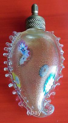 Élégante bouteille en verre d'art de Murano, Italie